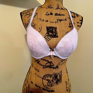 Light pink and gray VS front clasp bra